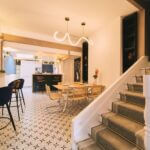 La Maison des Petits Sablon, séjour, cuisine commune et espaces de télétravail, Amiens