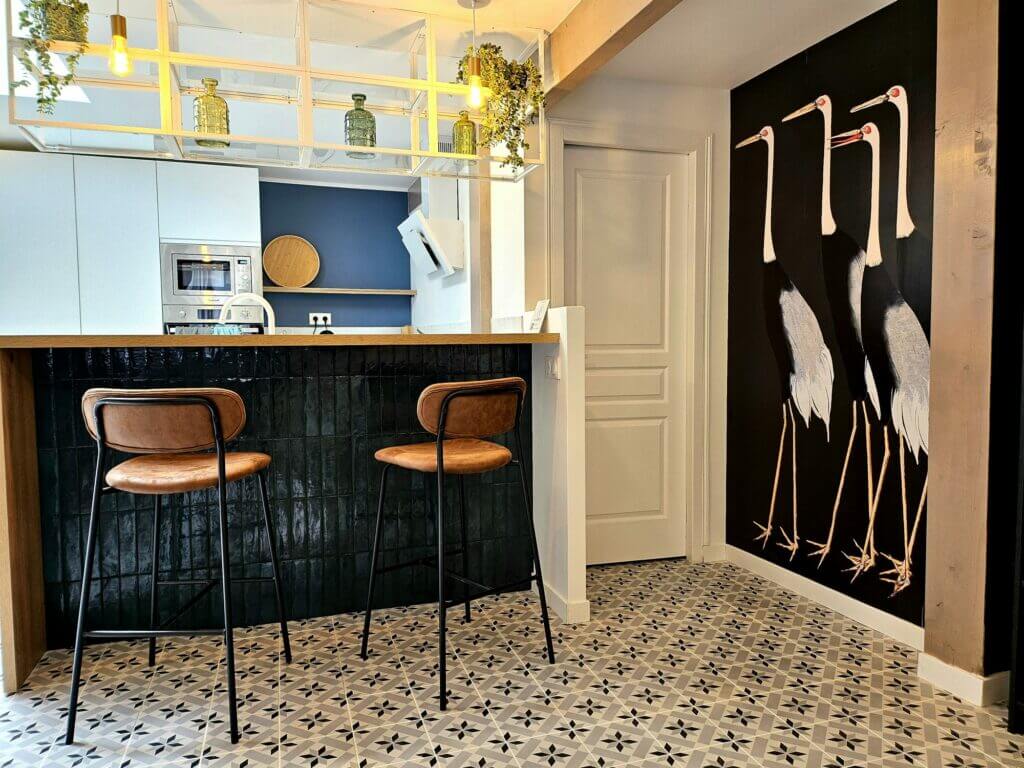 Vue cuisine, espace commun, La Maison des Petits Sablon, Amiens